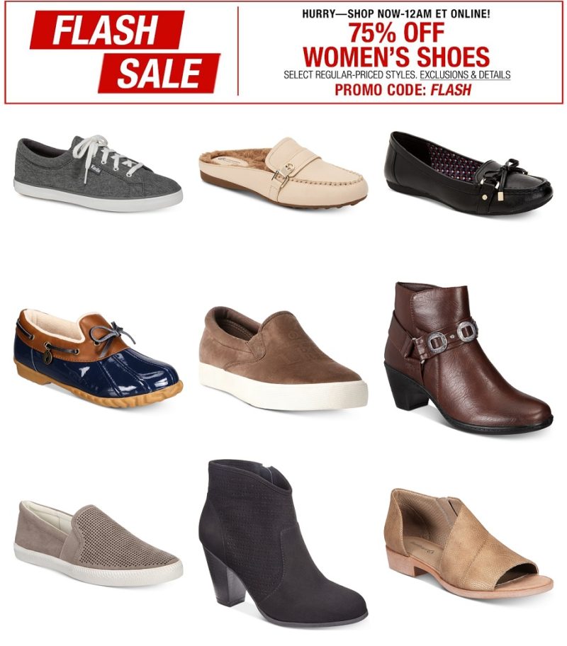 Macy’s: FLASH SALE – 75% Off Select Shoes! – Wear It For Less